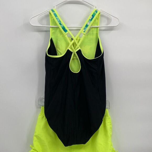 ZeroXposur Swimwear One Piece Racerback Zip Front With Coverup Shorts XL 16 - Picture 6 of 8